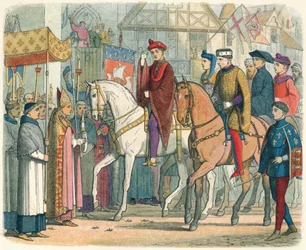 Charles and Henry Welcomed by the Clergy