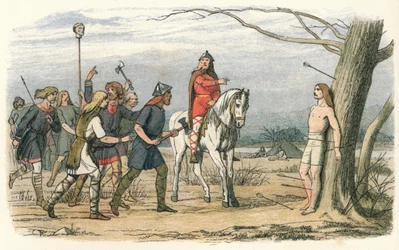 Edmund, King of East Anglia, killed by the Danes, 9th Century, 1864