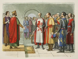 King Henry III and His Parliament, Westminster, 1258, from A Chronicle of England BC 55 to AD 1485, pub. London, 1863