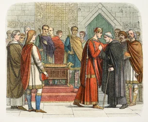 King William I pays court to the English leaders, c. 1066, 1864