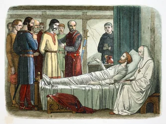 Richard I of England pardons the archer who shot him