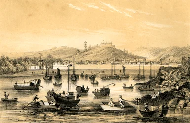 Ningbo, One of the Five Ports Opened by the Late Treaty to British Commerce, China, 1847