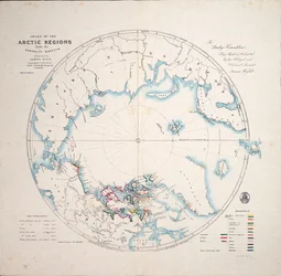 Chart of the Arctic Regions from the Admiralty Surveys, Third Edition