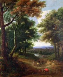 Wooded Landscape with Travellers on a Path