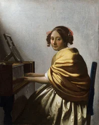 A Young Woman Seated at a Virginal (c.1670)