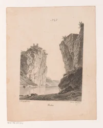 Rocks Along the Water (Principles of Landscapes Drawn from Nature and Executed on Stone)