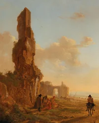 An Italianate Landscape with Ruins