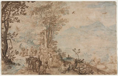 Landscape with Travelers, 1605