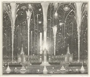 Fireworks in The Hague for the Peace of Aachen, 1749