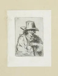 Man with Top Hat and Cane (The Compleat Work of Etchings by John Chalon)