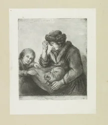 Mother with Child and Cat