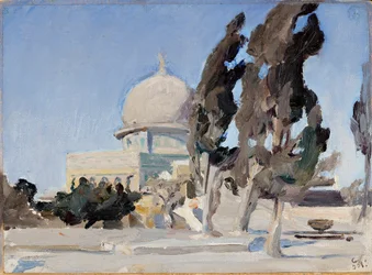 Omar Mosque in Jerusalem. From a journey to Palestine