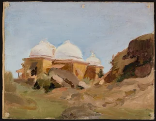 Temple with White Domes. From a Journey to India