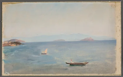 View of a Mountainous Shore by the Sea. From a Journey to Constantinople