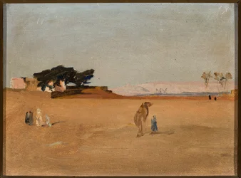 View of the Pyramids in the Evening. From a Journey to Egypt