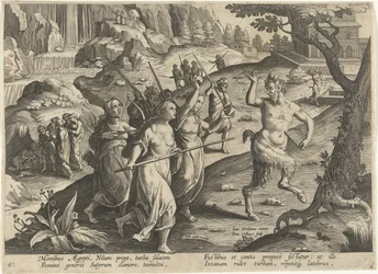 Women Chasing Away a Satyr