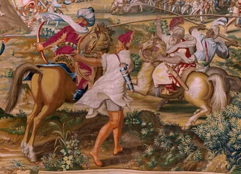 Series The Conquest of Tunis. The Attack on La Goleta. Fourth tapestry in the series. 1543-1548.