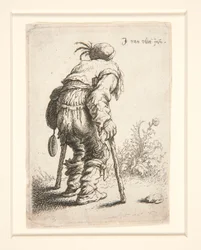 A Beggar with Two Crutches