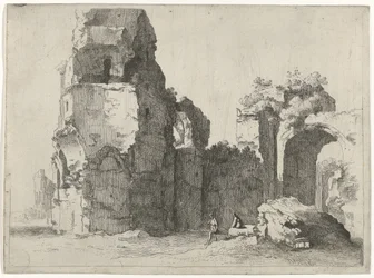 Roman Ruins with Two Figures