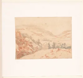 Hilly Landscape with View of a Village