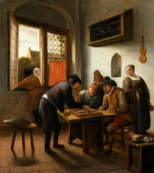 Tric Trac Players in an Interior