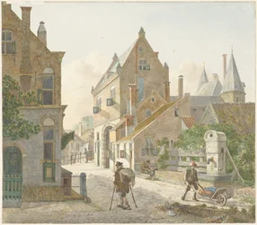 The Waardpoort and the Oude Gracht in Utrecht