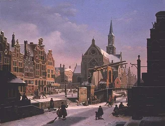 Town Scene in Winter