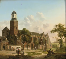 Townspeople near the Nicolaikerk, Utrecht