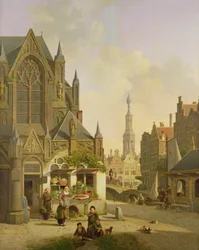 Vegetable Stall in a Dutch Town