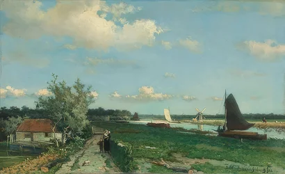 The Trekvliet Canal Near Rijswijk, Also: View Near the Geest Bridge