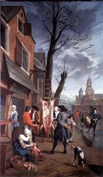Outside the Butcher (One of a Series of Four)