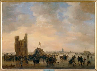 Skating Scene Near the Ruins of Huis te Merwede in Front of Dordrecht