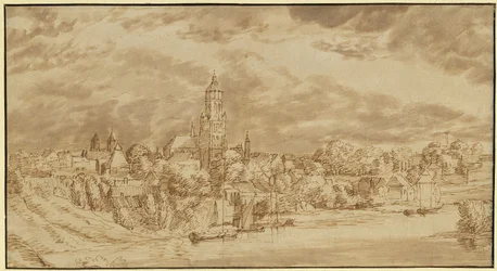 View of a Town on the Far Bank of a River