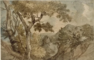 Mountainous Landscape with a Group of Trees
