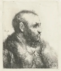 Bust of an Old Man with Fur Coat