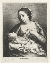 Mary with Child and a Pear