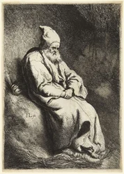 The Hermit (Bartsch 6; Hollstein 17. Between VII and VIII, unrecorded)