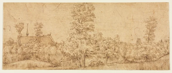 Trees before a Village
