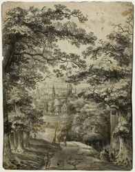 View of City from Road on Hill