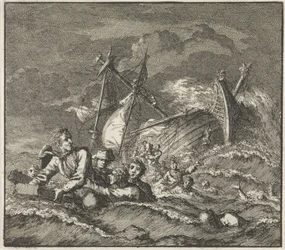 Emblem: Shipwreck Shipwreck with Castaways