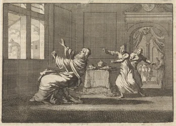 Pope Innocent XII Falls Backward at the Window of the Quirinal Shortly After His Election, 1691