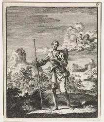 Pilgrim in a Mountain Landscape