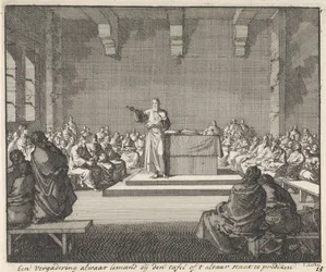 Sermon by a Priest at an Altar