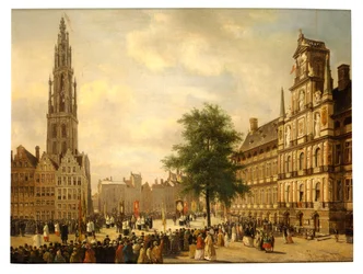 Procession on the Grand Place of Antwerp