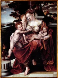Allegory of Charity by Jan Metsys (1509-1575)
