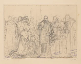 Plea to Sigismund Augustus to Abandon Barbara, Conceptual Sketch