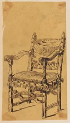Treasury. Chair in the Style of Louis XIX.