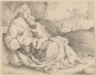 The Virgin and Child on a Grassy Bank