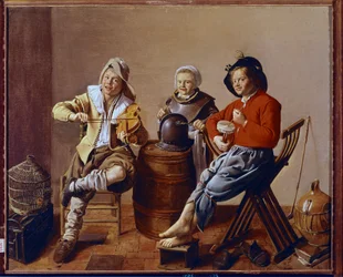 Two Boys and a Girl Making Music