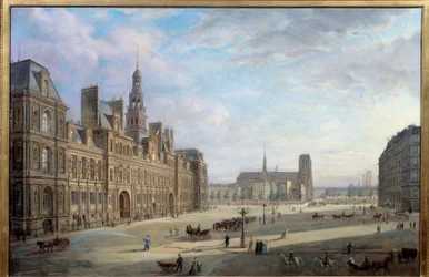 The city hall of Paris in 1868